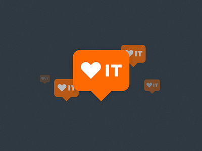 Client work - Love "I.T." illustration it like button