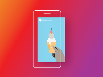 Tell your business story on Instagram brand gradient mobile illustration instagram campaign