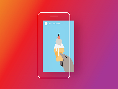 Tell your business story on Instagram brand campaign gradient illustration instagram mobile