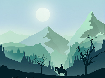 Fantasy Landscape Vector Art - Adventure