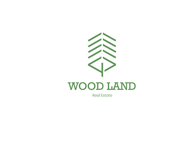 Wood Land Real Estate Logo Design brand branding buildin commercial countryside dailylogochallenge homesearch illustration landmark logo real estate realestate realistic village wood land