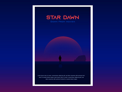 Star Dawn Movie Poster Landscape Illustration design illustration illustration agency illustration art landscape logo movie art poster art vector