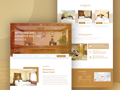 Riyam Hotel website UI redesign Concept brand flat illustration hotel logo hotel website hotels ui design uidesign uiux uiuxdesign vector web web designer website design