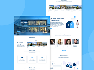 Real estate | UI/UX and Web Design agency website design landing page logo productdesign real estate agency real estate website ui ux ui ux design web design