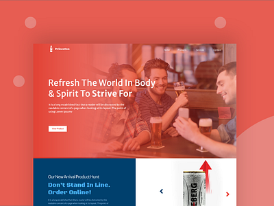 PriceTown | Softdrink website landing page UIUX design