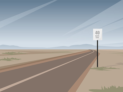Empty Road | Landscape illustration adobe illustrator art flat illustration illustration