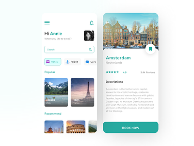 Travel App | UI UX Mobile App design travel