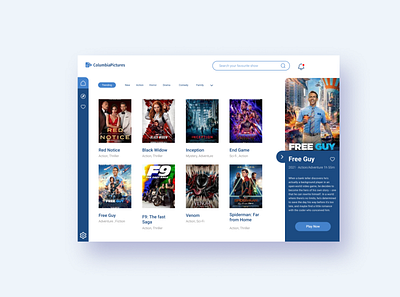 Movie Streaming UIUX Design | Web Design landing page movie netflix online movie redesign streaming ui uiux user experience ux