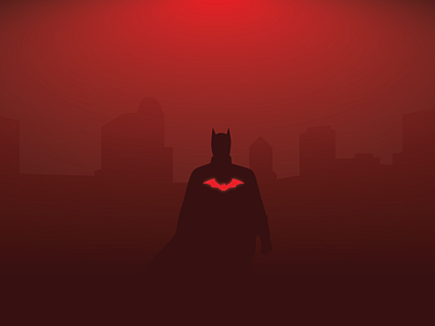 Batman - Poster Minimal Illustration vector (Landscape)