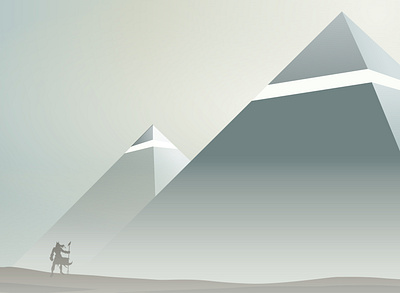 Ancient Pyramid || Stand Alone | Landscape fantasy illustration adobe illustrator art concept fantasy illustration illustrator pyramid vector