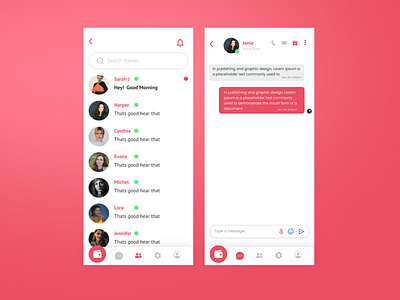 Day 13: Direct Messaging Page Daily UI Challenge. dailyui