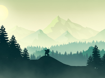 Fantasy Landscape Vector Art - Struggle by Md Said on Dribbble