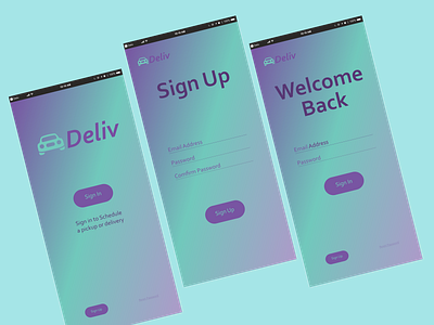 Sign Up Page | Daily UI #001 app blue dailyui 001 delivery iphonexs signup signup page signupform teal ui ux