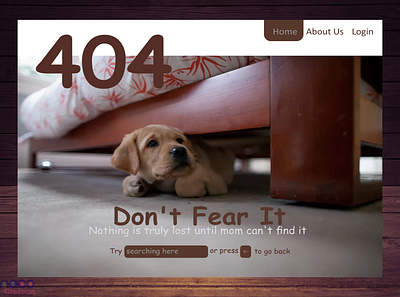 Daily UI 008 | 404 Page 008 404 browns burgundy cute daily ui daily ui 008 daily ui challenge dailyui desktop meme memes pupper puppy puppy dog tablet