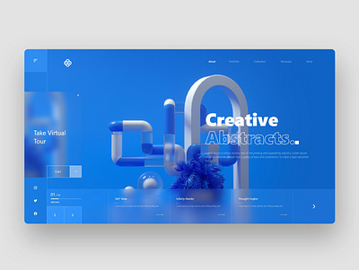 Creative Abstracts - UI Design Concept branding design minimal ui ui design uiux ux web webdesign website