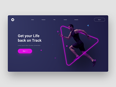Fitness Tracker - Web Design Concept concept design minimal ui ui design uiux ux web webdesign website
