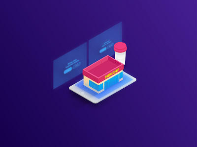 Isometric Illustration - E-Commerce Platform