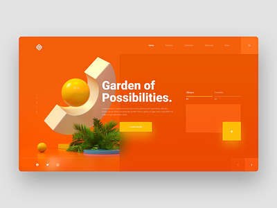 Garden of Possibilities - Web Design Concept app branding concept design garden icon interaction interactive minimal portfolio ui ui design uiux userinterface ux web website website design