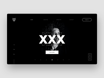Abstract Web Design Concept app black blackandwhite branding concept design minimal portfolio portrait ui ui design uiux ux web web desgin webdesign website