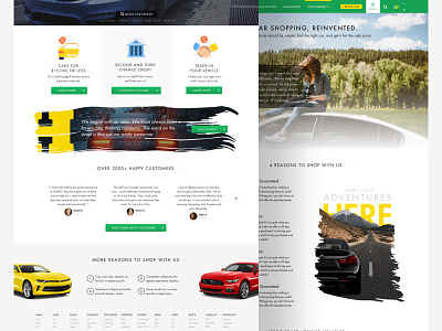 HGreg redesign cars dealership green landing page marketing site web website