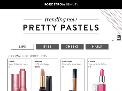 Nordstrom Beauty Endcap Survey design typography ui design ux uxui