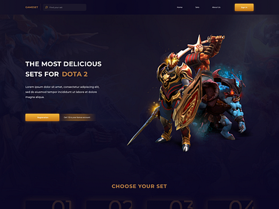 Game design dota2 figma game ui ux web website