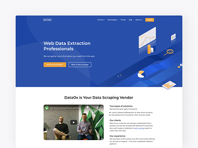 DataOx design figma ui ux webscraping website