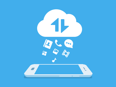 Cloud, synchronization, cloud icon mail list mobile phone music news pictures synchronization video