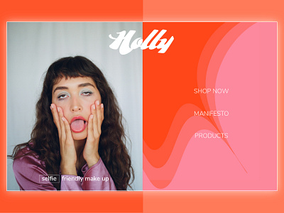 Holly branding landing landingpage makeup ui ux website website concept