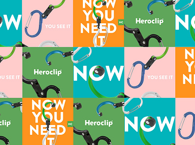 Heroclip grid artwork branding design poster