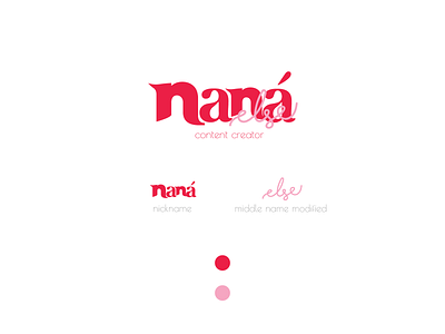 Nanaelse logo branding design logo typography vector