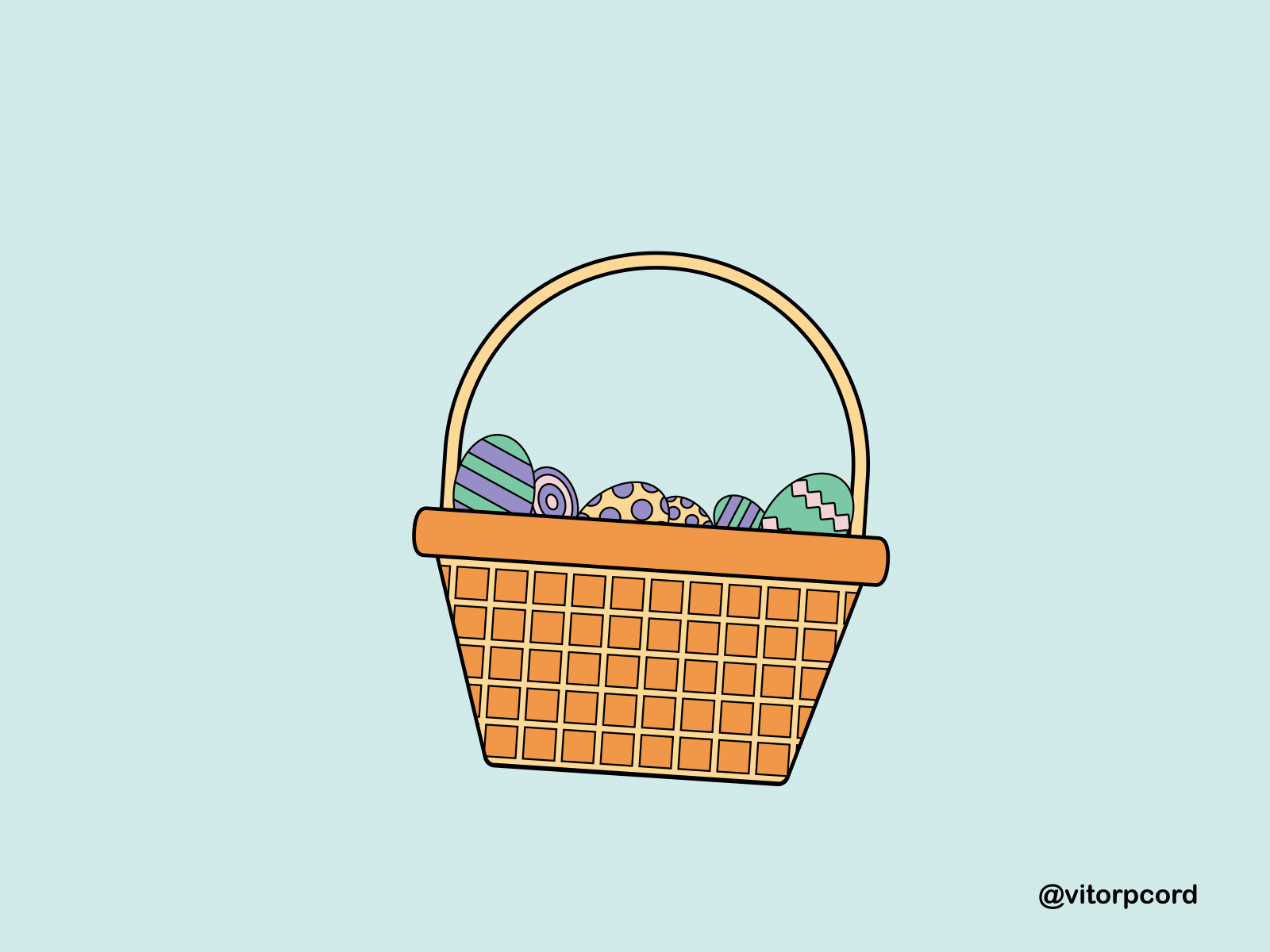 Happy Easter after effects basket bunny easter easter bunny easter eggs gif illustration loop