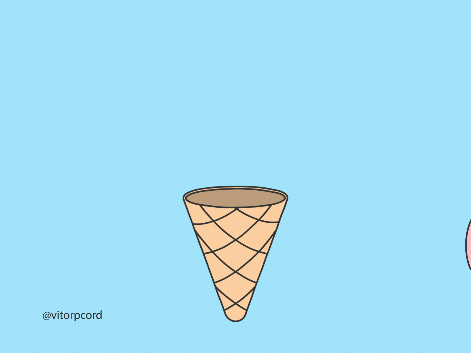 Ice Cream Cone after effects animation chocolate cookie dessert ice cream ice cream cone illustration sprinkles