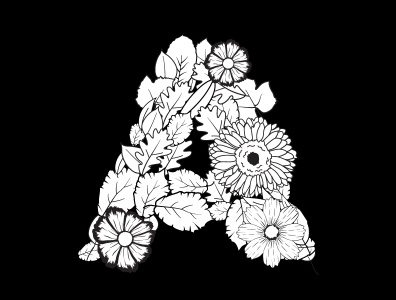 A Background - Coloring Sheet adobe art artwork black white coloringbook design digital flowers illustration leaves line art series vector