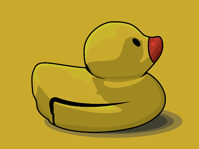 Rubber Ducky adobe design flat color graphic illustration illustrator portfolio