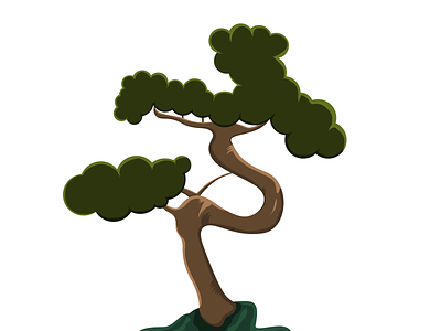 Bonsai Tree adobe art bonsai tree design digital art illustrate illustration illustrator line art print tree vector vector art