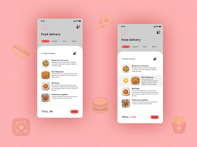 E-Commerce Shop @daily ui design drink e commerce flat food illustration iphone pasta shop shopping cart ux