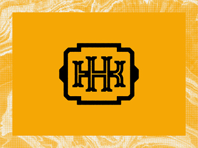 HK Monogram branding design monogram texture