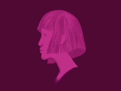 A Portrait in Purple illustration photoshop photoshop sketch portrait profile