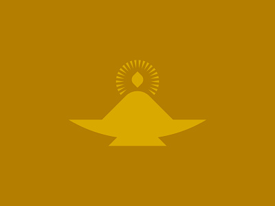 Mountaintop Candle brand branding candle design icon logo mountain sun vector