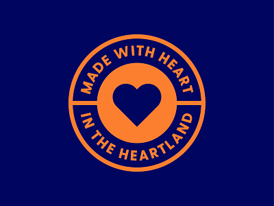 Heart in the Heartland brand branding design heart heartland midwest shapes vector