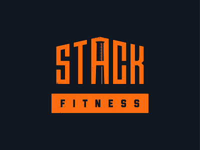Stacked 01 branding design fitness fitness club gym logo texture vector