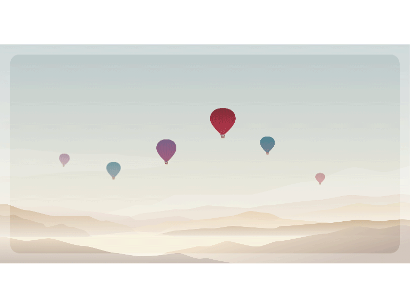 Hot Air Balloons after affects animation design hotairballon illustration landscape parallax