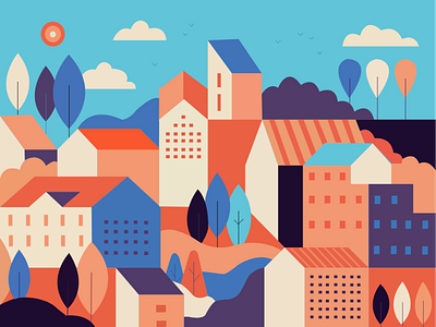 vector Geometric Flat Illustration by Sakshi Mathur on Dribbble