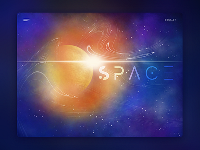 Space page design desktop illustration minimal space ui web website