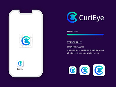 CuriEye app brand identity branding branding design design flat icon logo logo design logodesign logomark logotype minimal ui web website