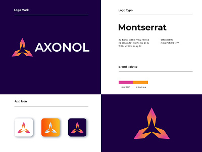 Axonol logo app app icon apps icon logo brand identity branding branding design design flat gradient logo icon illustration logo logodesign modern modern logo ui