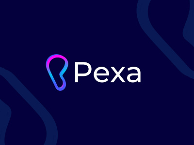 Pexa Logo Design || P Letter Logo Mark gradient minimalist logo modern logo