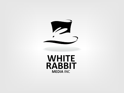 White Rabbit logo animal identity logo media rabbit white rabbit