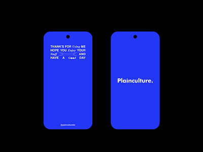 Plainculture - Price tag